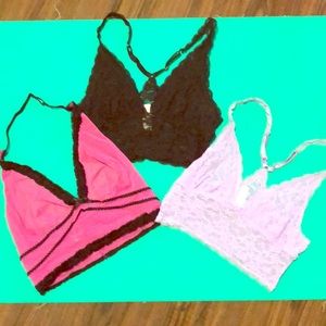 Bundle 3 sexy lingerie bralettes